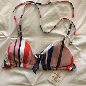 BRAND NEW Sultry colorband string bikini top